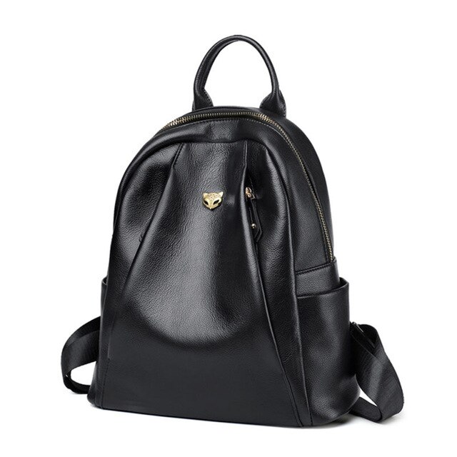 Foxer Cow Leather Women’s Commuter Style Soft Preppy Backpacks
