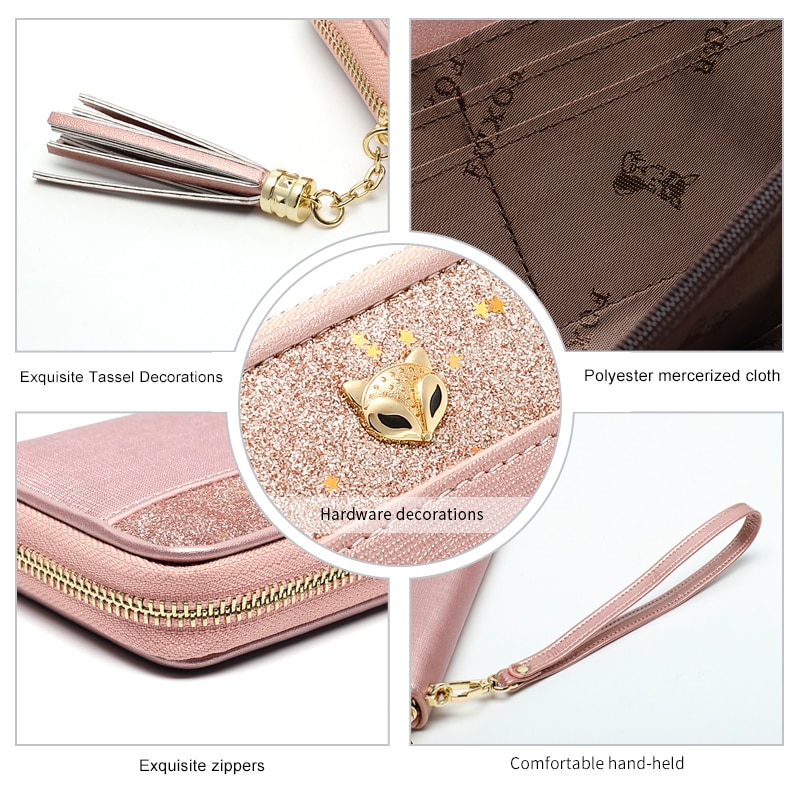 Amazon.com: Simikol Small Glitter Women Wallet,Bifold Purse RFID Blocking  Credit Card Holder Wallet with Zipper Pocket,Rose Gold Glitter : Clothing,  Shoes & Jewelry