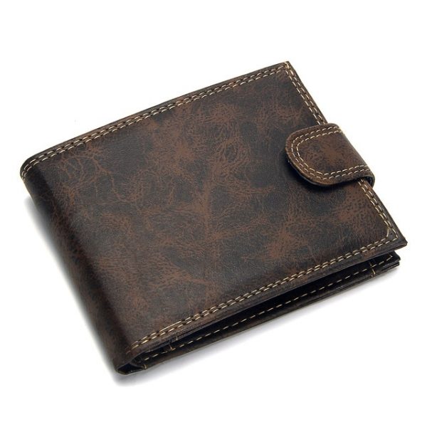 Fashion Hasp Short Men Wallet Vintage Male Coin Purse Card Holder Business Brief Small Clutch Bag
