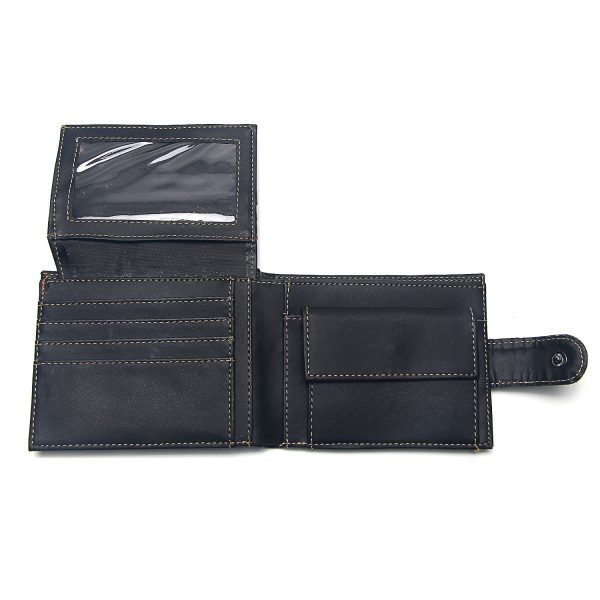 Fashion Hasp Short Men Wallet Vintage Male Coin Purse Card Holder Business Brief Small Clutch Bag