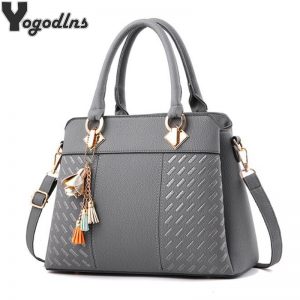 Fashion Women Handbags Tassel PU Leather Totes Bag Top handle Embroidery Crossbody Bag Shoulder Bag Lady