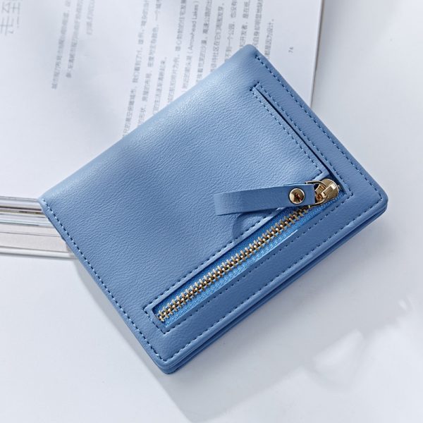 Forever Young Women Short Wallet Leather Coin Purse Card Holder Female Perse for Money and Zipper