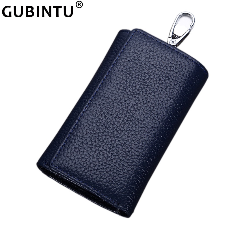 Gubintu's Multi-functional Genuine Leather Trifold Keychain Wallets