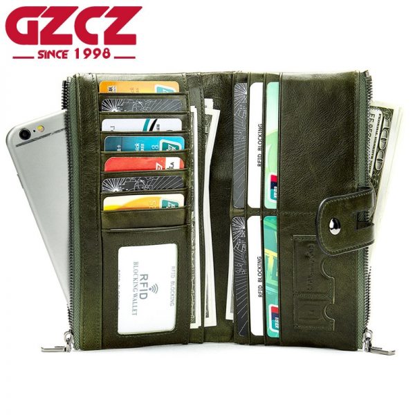 GZCZ Casual Leather Women Wallet  Genuine Leather Men s Long Wallet Women Leather Wallet Fashion