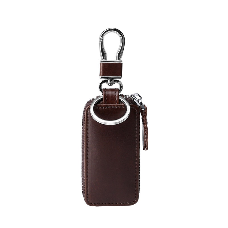 Genuine leather Designer Unisex Keychain Zipper Wallets