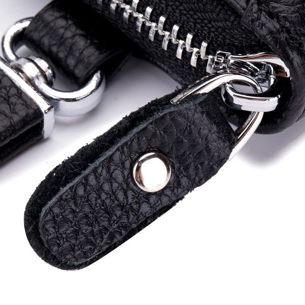 Genuine Leather KeyChain Men Women Key Case Multifunction Organizer Wallet Holder Smart Housekeeper Car Small Key