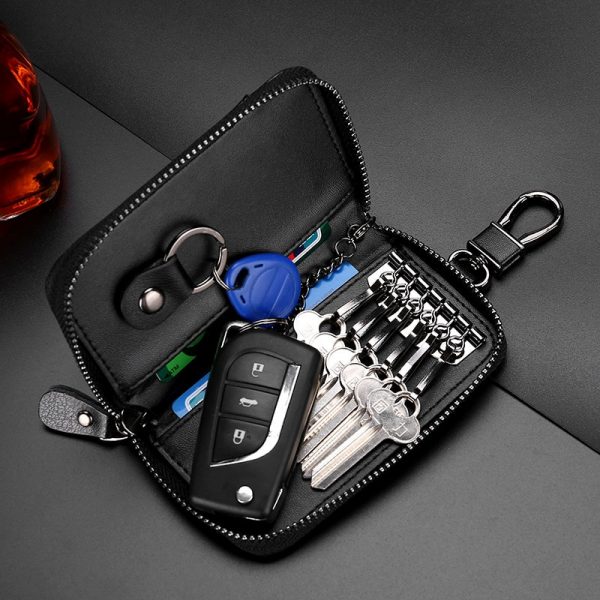 Genuine Leather KeyChain Unisex Key Bag Multifunction Organizer Wallet Holder Smart Housekeeper Car Small Key Case