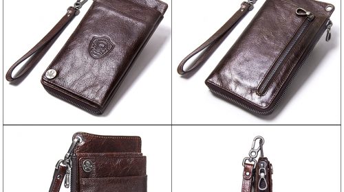 Genuine Leather Luxury Men’s Clutch Wallet, Coin Purse & Phone Wallet