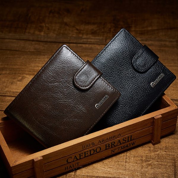 Genuine Leather Men Wallets Brand High Quality Design Wallets with Coin Pocket Purses Gift For Men