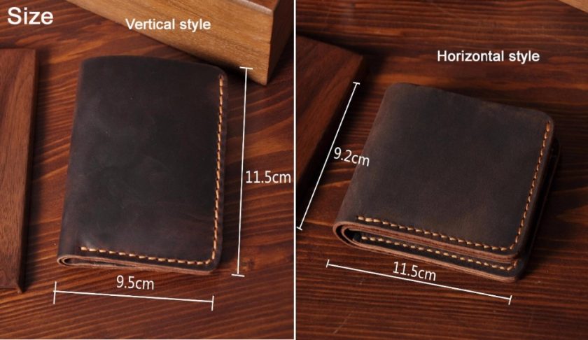 Unique Handmade Vintage Crazy Horse Leather Wallets for Men