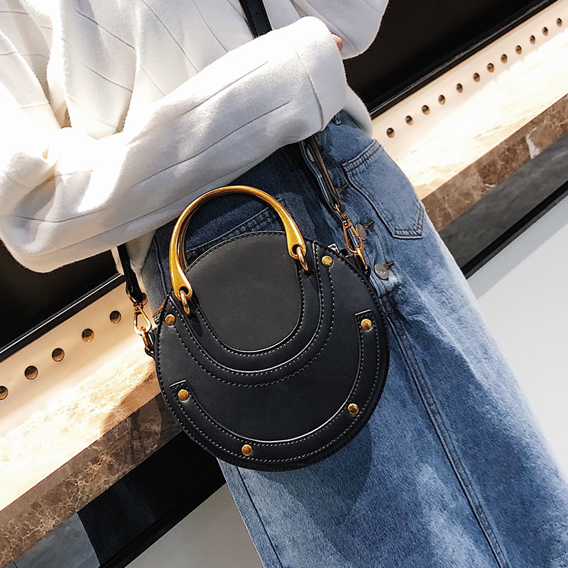 Luxury Handbags Women Bags Designer Rivet crossbody bags for women 2019  Fashion Small Messenger Shoulder bag ladies Hand Bag…