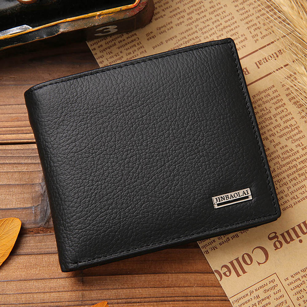 DiLoro Men's Bifold Leather Wallet Saffiano Black - DiLoro Leather