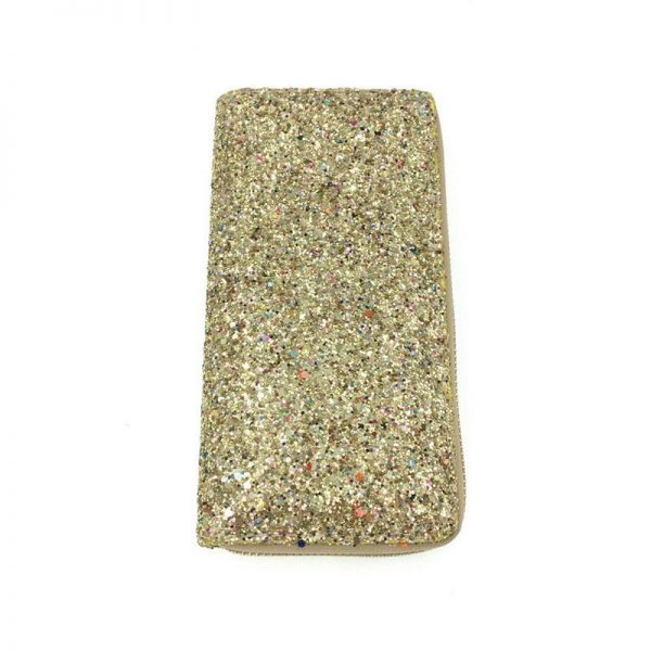 KANDRA  Fashion Sequined Glitter Wallet for Women Long PU Leather Wallet Coin Purse Female Wallets