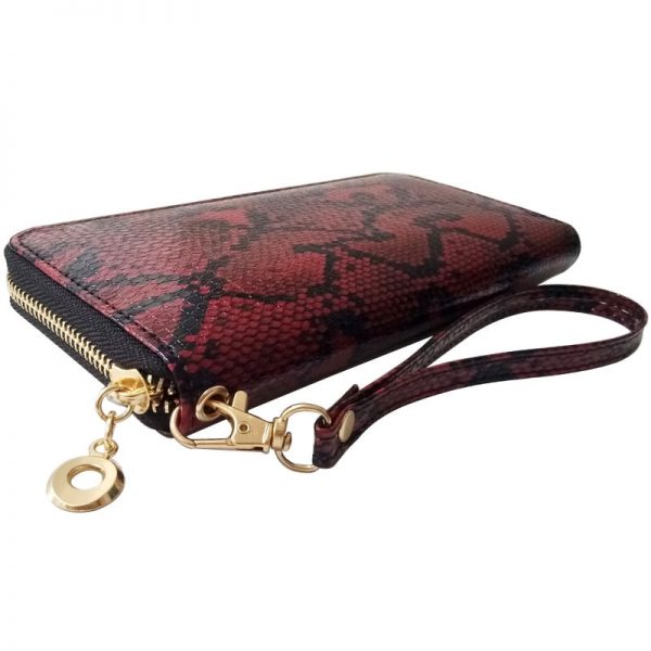 KANDRA New Women s Natural Python Snake Skin Leather Wallet Clutch Purse Large Capacity Ladies Wristlet
