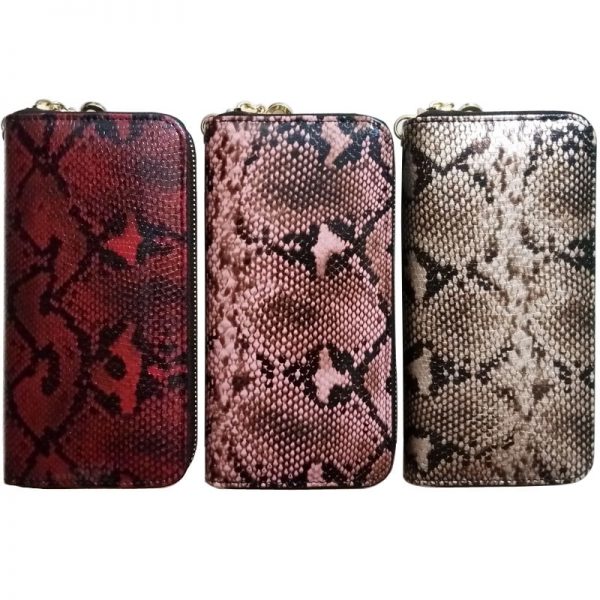 KANDRA New Women s Natural Python Snake Skin Leather Wallet Clutch Purse Large Capacity Ladies Wristlet