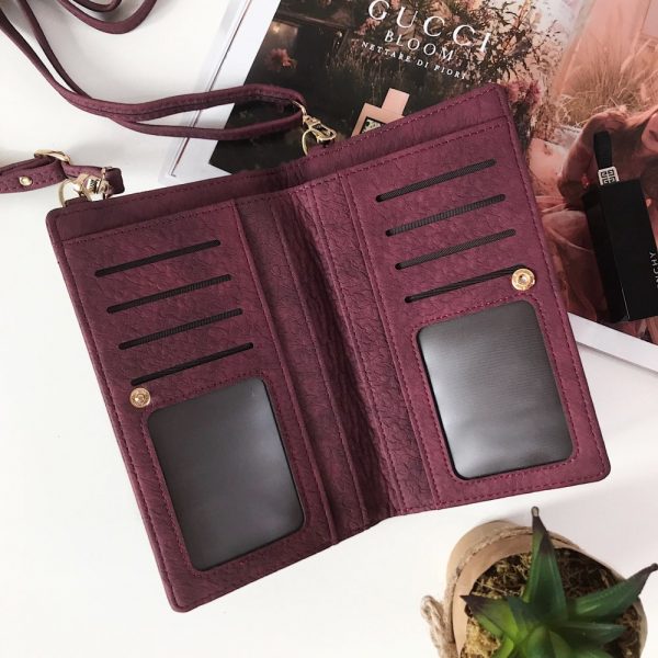 Latest Women Leather Shoulder Wallet Phone bag Case Female Multifunction Coin Change Passport Purse Card Holder