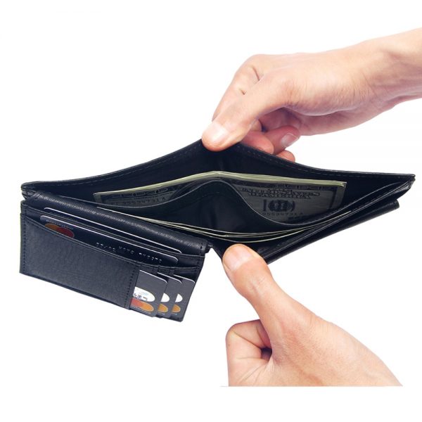 Luxury Men s Wallet Leather Solid Slim Wallets Men Pu Leather Bifold Short Credit Card Holders