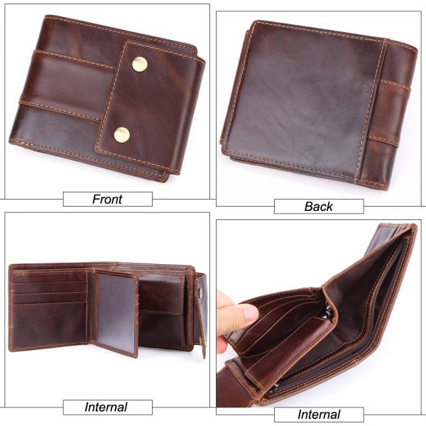 MISFITS Genuine Leather Vintage Style Hasp Design Men’s Wallets