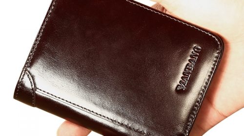 ManBang Genuine Cowhide Leather Men Wallet Trifold Wallets Fashion Design Brand Purse ID Card Holder Purse