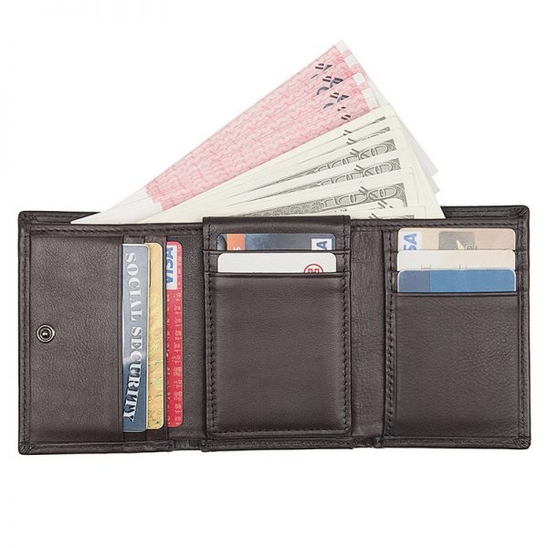 Men RFID Blocking Genuine Leather Wallet Trifold Short Minimalist Wallet Vintage Card Holder Male Carteria Masculina