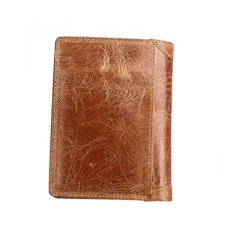 Soft Genuine Leather Vintage Trifold Wallets for Men