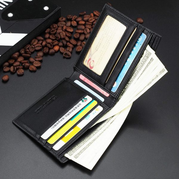 Men Wallets Leather Male Luxury Famous Brand Casual Quality Credit Card Holder Purse Wallet Coin Pocket
