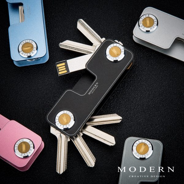 Modern Brand New Aluminum Smart Key Wallet DIY Keychain Key Holder Key Organizer