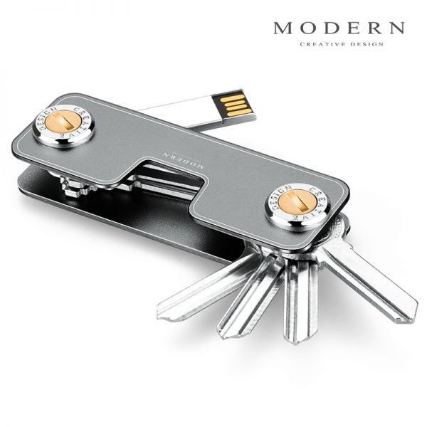 Modern Brand New Aluminum Smart Key Wallet DIY Keychain Key Holder Key Organizer