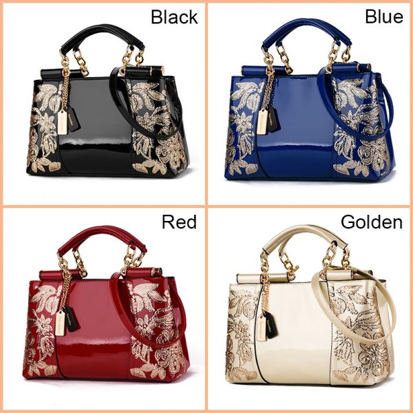 Nevenka Embroidery Women Bag Leather Purses and Handbags Luxury Shoulder Bags Female Bags for Women