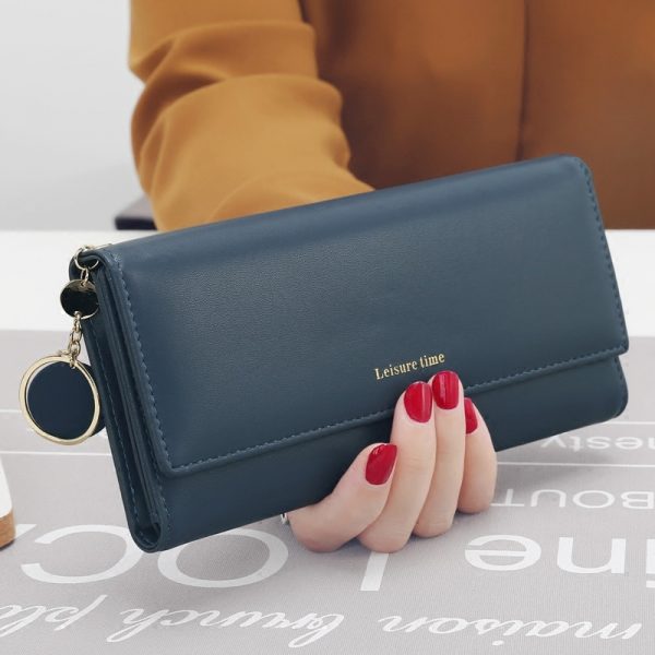 New  Fashion Wrist band Women Wallets Long Style Multi functional wallet Purse Fresh PU leather