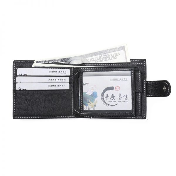 New  JINBAOLAI Men Wallets Leather Genuine With Coin Bag Male Wallet Casual Purse Card Holder