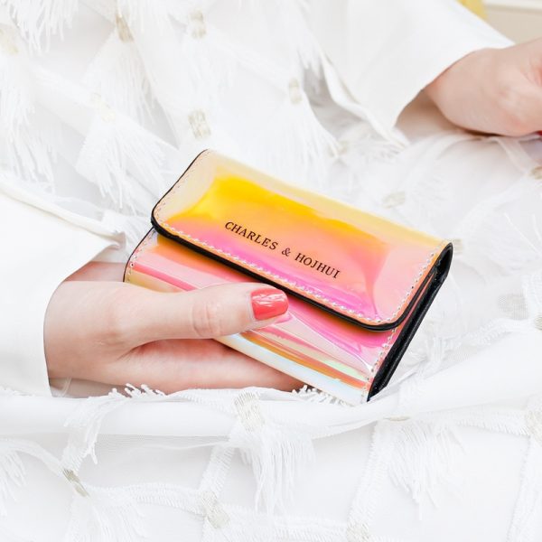 New Arrivals Women Laser Holographic Wallets  Bits Card Holder Coin Purse Small Card Wallet Women