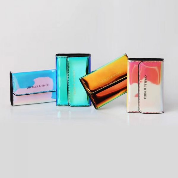 New Arrivals Women Laser Holographic Wallets  Bits Card Holder Coin Purse Small Card Wallet Women