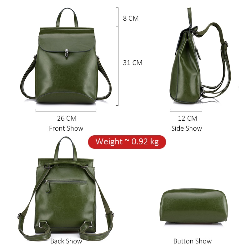REALER Women Backpack Youth split Leather Backpacks for Teenage Girls Female School Shoulder Bag large travel