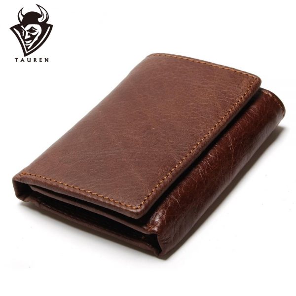 Leather Trifold Hasp Men’s Wallets