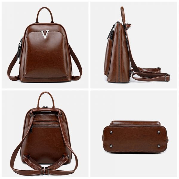 Realer Women backpack school bags for teenager girls spilt leather school backpack for women large Capacity