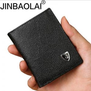 Small wallet men genuine leather purses cowhide mini wallets black and brown quality guarantee