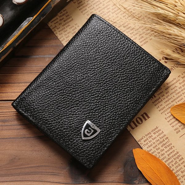 Small wallet men genuine leather purses cowhide mini wallets black and brown quality guarantee