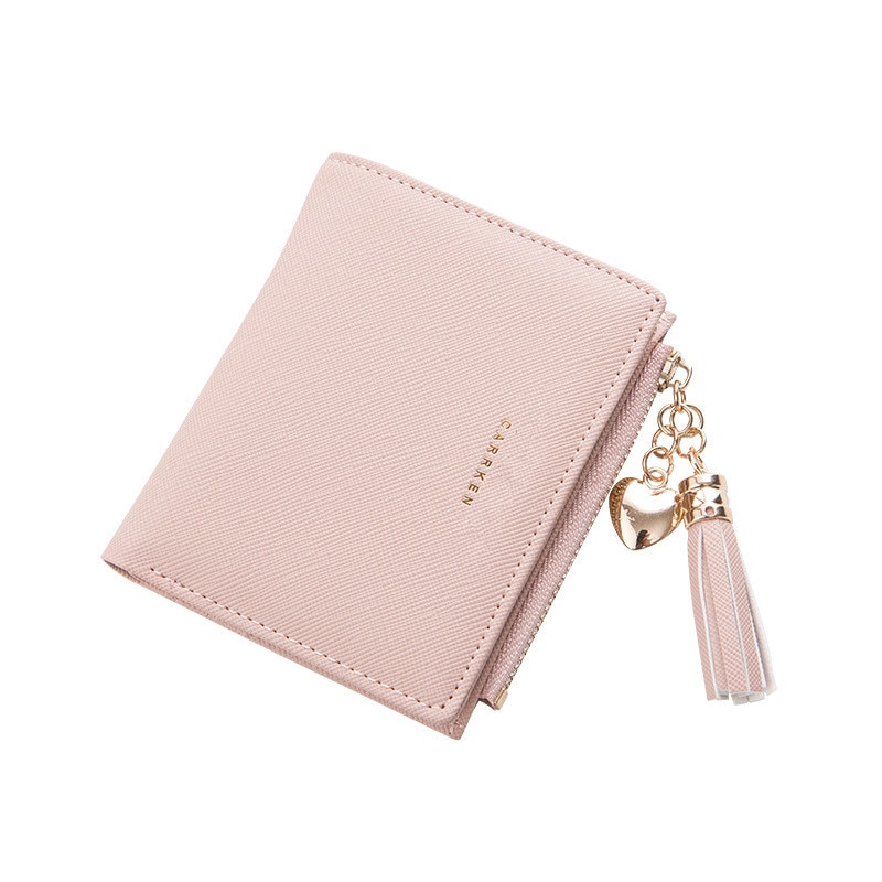 Small Wallets For Women, Tassels Leather Coins Zipper Pocket Purse For Girls  With Rabbit-shaped Metal Tassels Pendant Purse