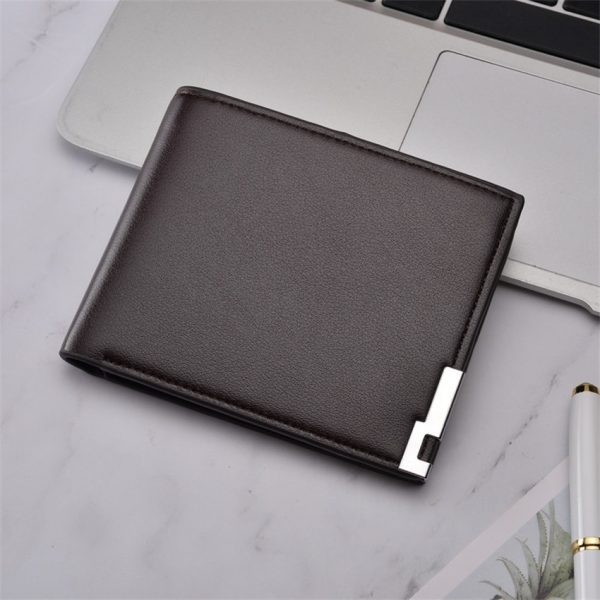 Top  New ultra thin Casual Leather Wallet Men Short Sequined Purse Man Wallets Male Small