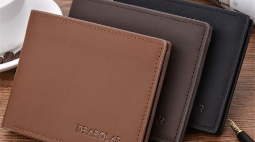 Vintage  Horizontal Bag Coin Bag Men Wallets Thin Mens Wallet Short Male Money Purses New