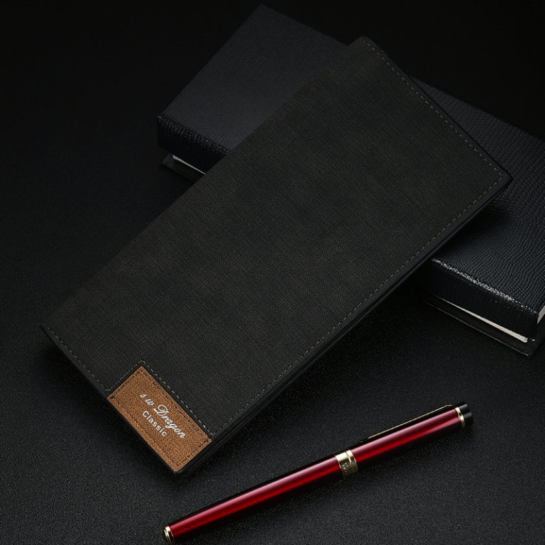 Vintage Bifold Leather Long Wallet for Men