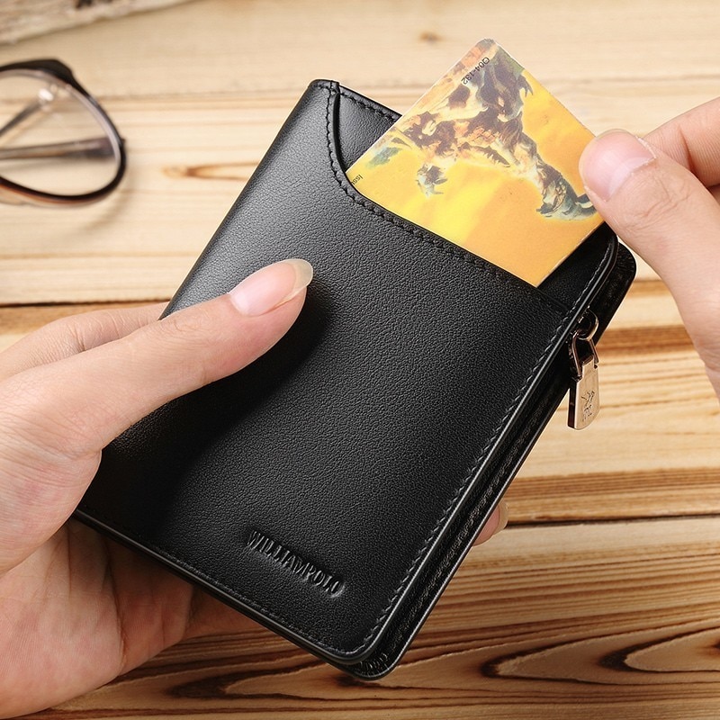 65% OFF on Spiffy� Brown Genuine Hunter Leather Wallet for Men with ATM  Card Wallet Men's Wallet Purse on Amazon | PaisaWapas.com