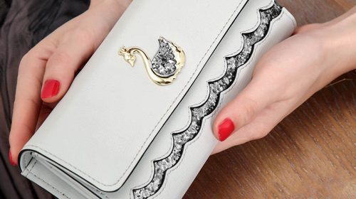 Wallet Women Purse Swan Sequin Long Purse Female Clutch Bag Lovely Card Holder Designer Women s