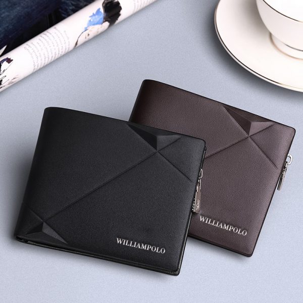 Williampolo  Men s Slim Wallet Genuine Leather Mini Purse Casual Design Bifold Wallet Brand Short