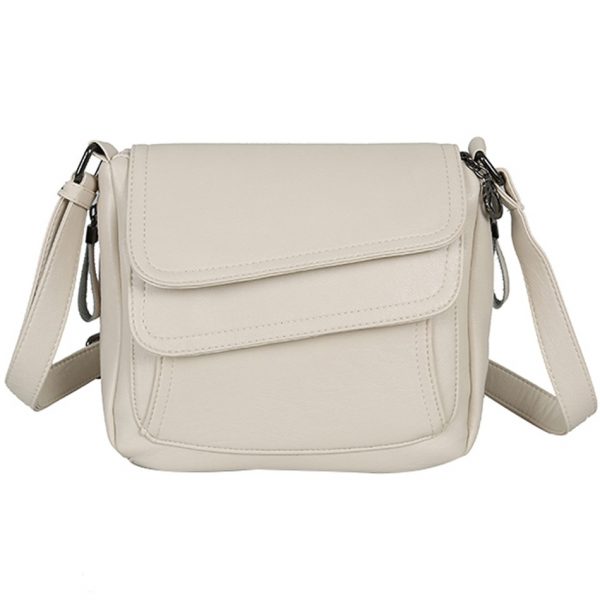 Winter Style White Handbag Leather Luxury Handbags Women Bags Designer Female Shoulder Messenger Bag Mother Bags