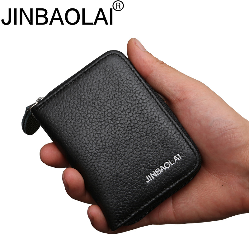 Contact's Genuine Leather Mini Designer Casual Wallets for Men