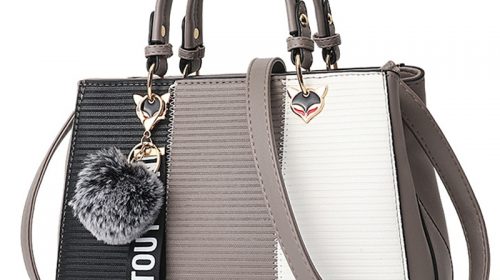 Women Hairball Ornaments Totes Patchwork Handbag Party Purse Ladies Messenger Crossbody Shoulder Bags Women Handbags