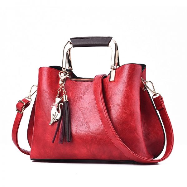 Women Handbags Luxury Designer  Ladies Pu Leather Handbag Messenger New Shoulder Bags Korean Style Tassel