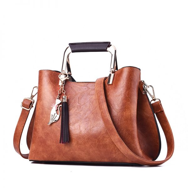Women Handbags Luxury Designer  Ladies Pu Leather Handbag Messenger New Shoulder Bags Korean Style Tassel